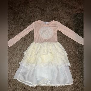 Girls size 6 Dollcake Frilly Dress Long Sleeves Lace
